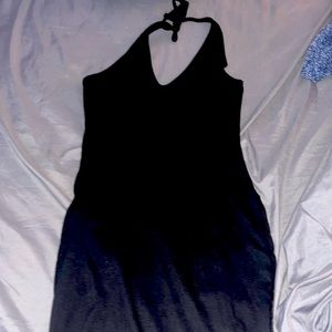 black halter dress